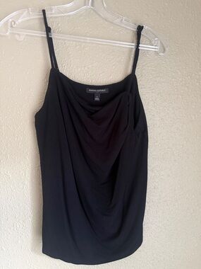 Banana Republic Black Draped Cowl Camisole with Spaghetti Straps